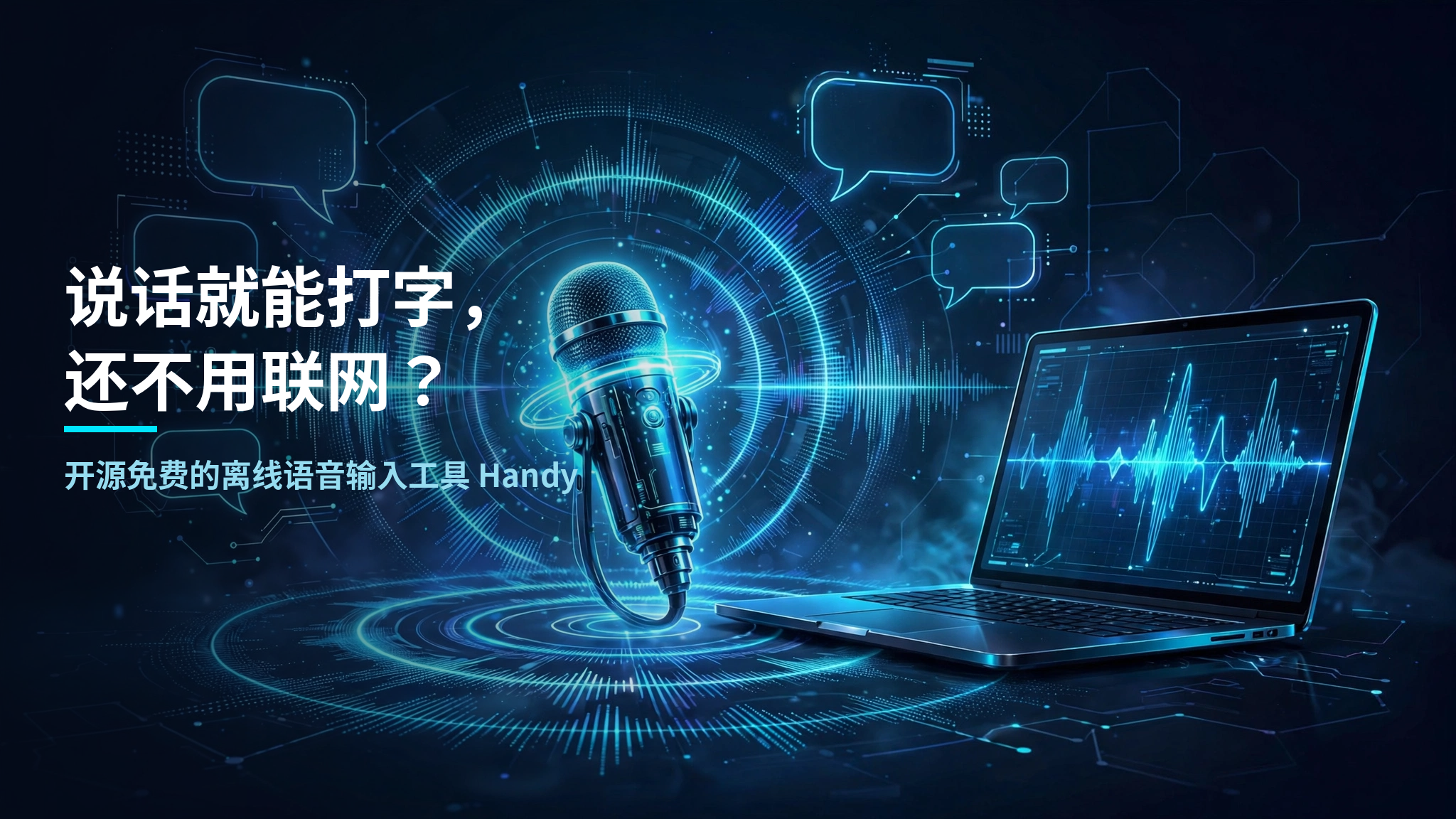 Handy 离线语音输入工具封面 Handy 离线语音输入工具封面